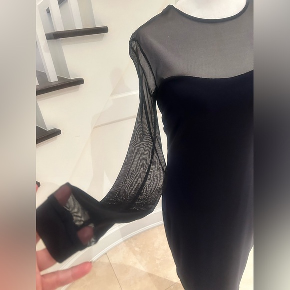 Stretchy Sheer Dress JOEFFER CAOC Size Small - Picture 3 of 6